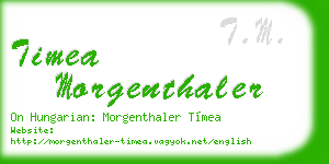timea morgenthaler business card
